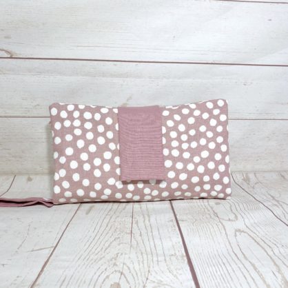 Dusty pink nappy wallet