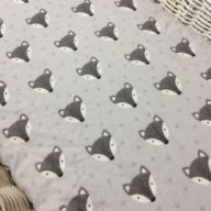 grey foc flannelette cot sheets